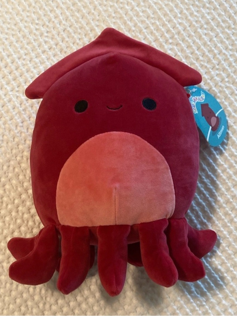 13” Squishmallow Altman Red & Pink Octopus Plush, Soft Cuddly Sea Friend Squid